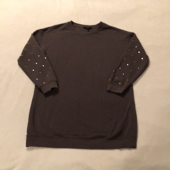 Massimo Fabro Italy 80s sweatshirt dress with studs on arms - Picture 2 of 11